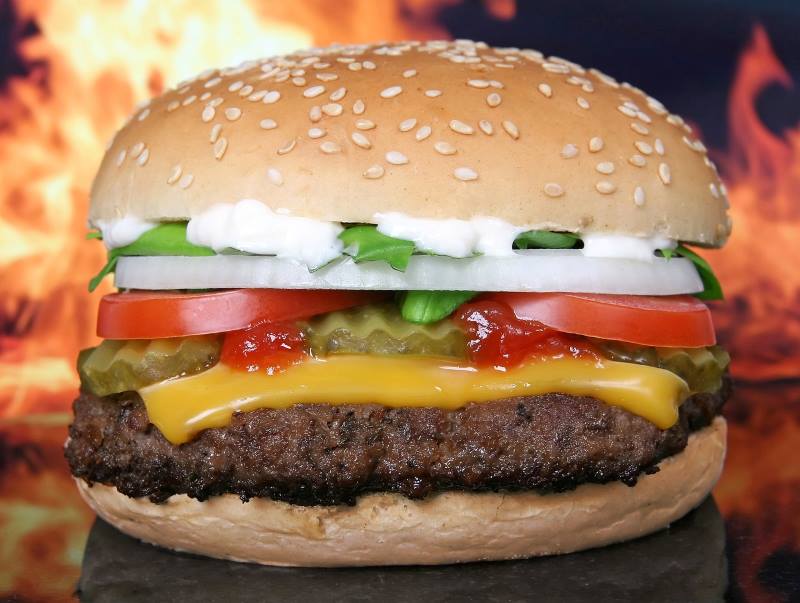 Pumped up burger